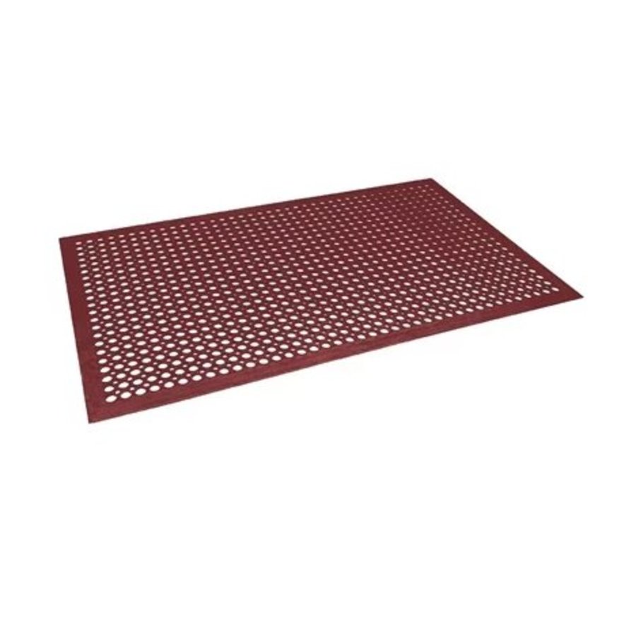 Tapis en caoutchouc anti-fatigue rouge