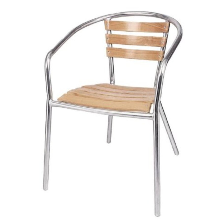 Fauteuils en frêne et aluminium 730mm