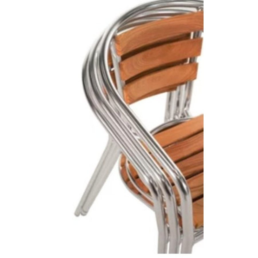 Fauteuils en frêne et aluminium 730mm