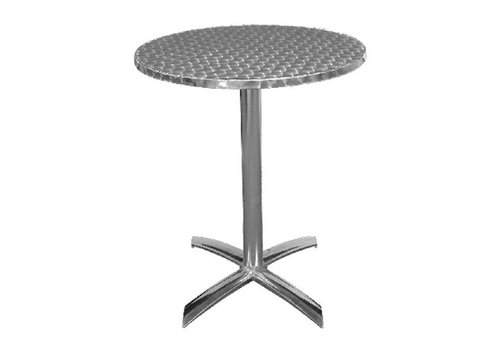  Bolero Table à plateau basculant en acier inox 60x72cm 