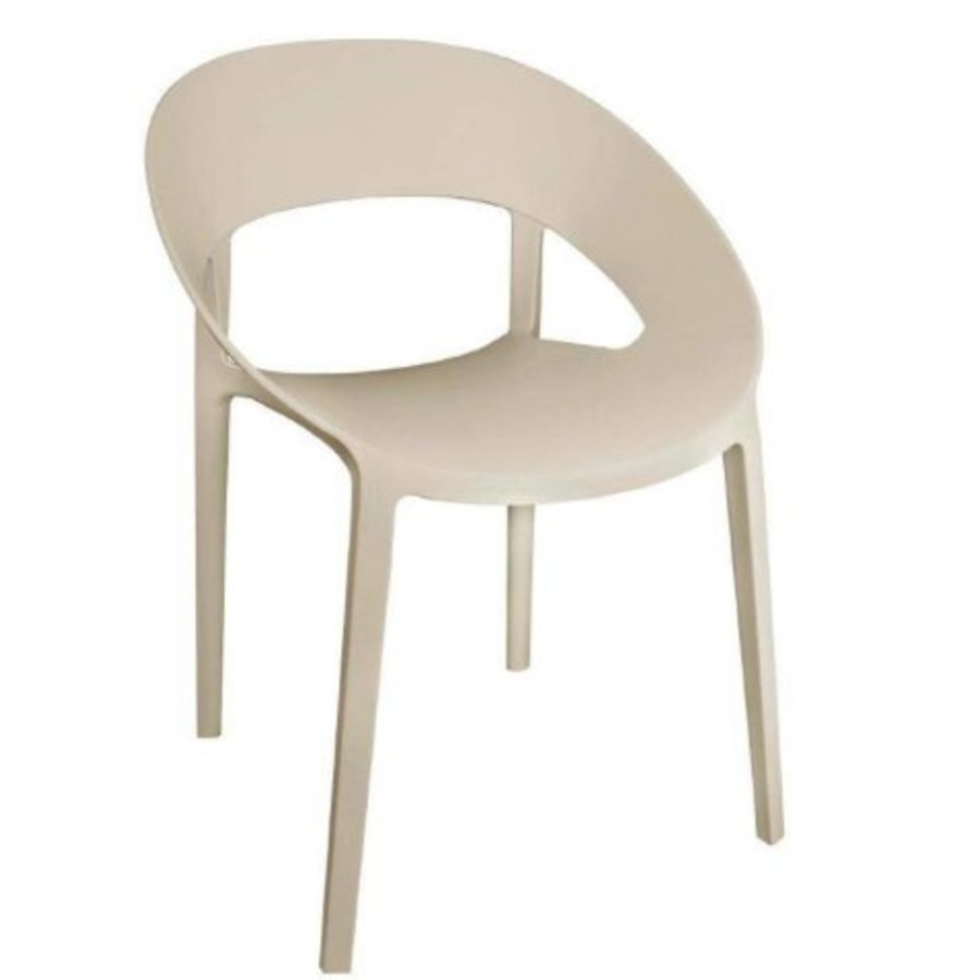 Chaise enveloppante en PP  beige lot de 4