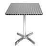 Bolero Table carrée à plateau basculant acier inox alu 600mm