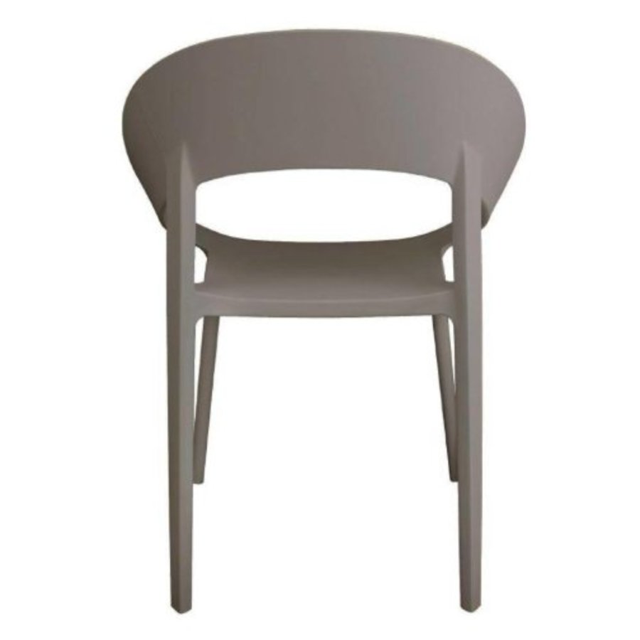 Chaise enveloppante en PP café lot de 4