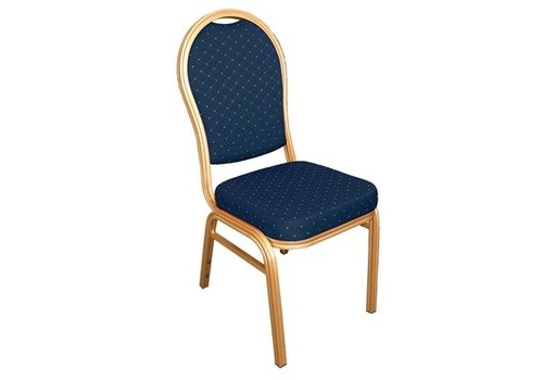  Bolero Chaises de banquet en aluminium à dossier arrondi bleues (lot de 4) 