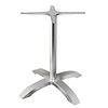 Bolero Pied de table base 4 branches aluminium brossé