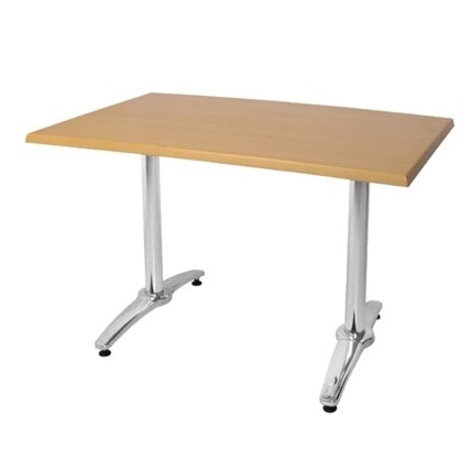 Pied de table double aluminium | 673(H) x 590(L) x 590(P)mm