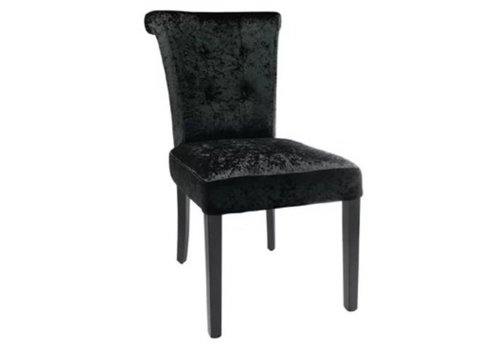  Bolero Chaises en velours noires (lot de 2) 