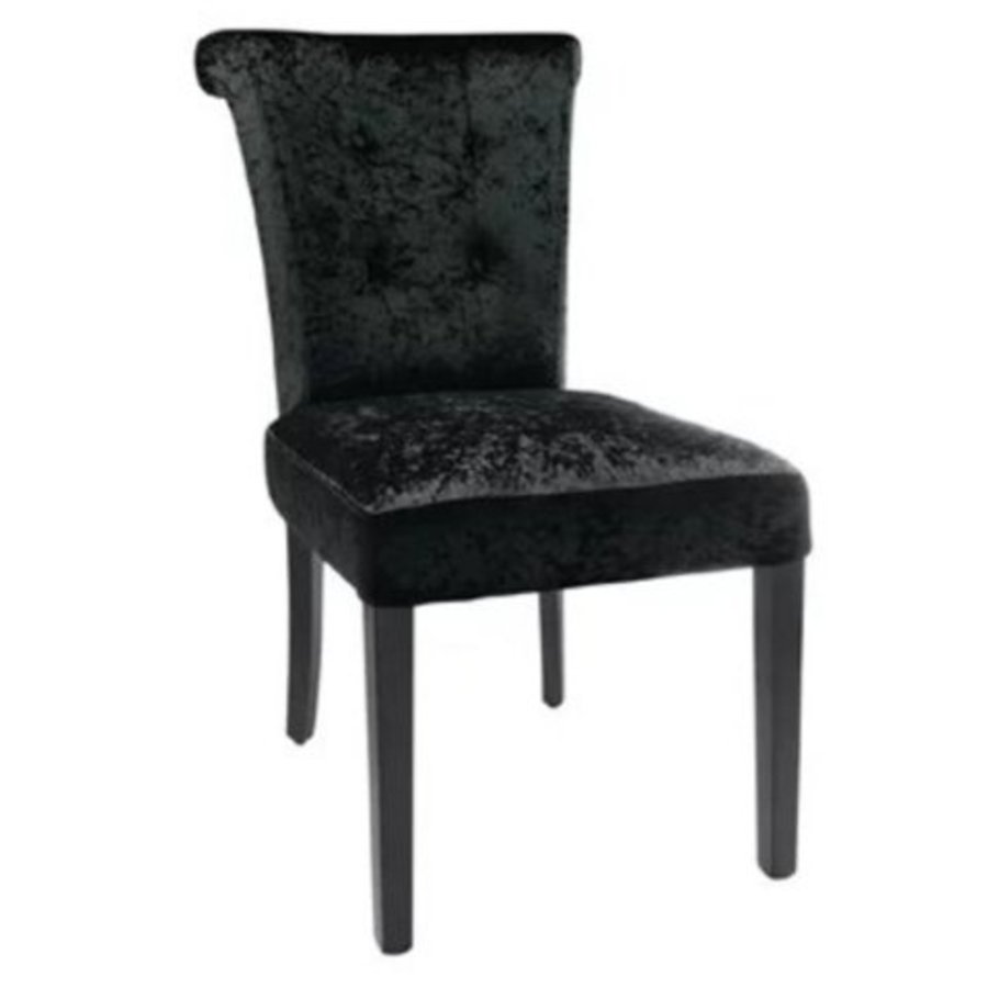 Chaises en velours noires (lot de 2)