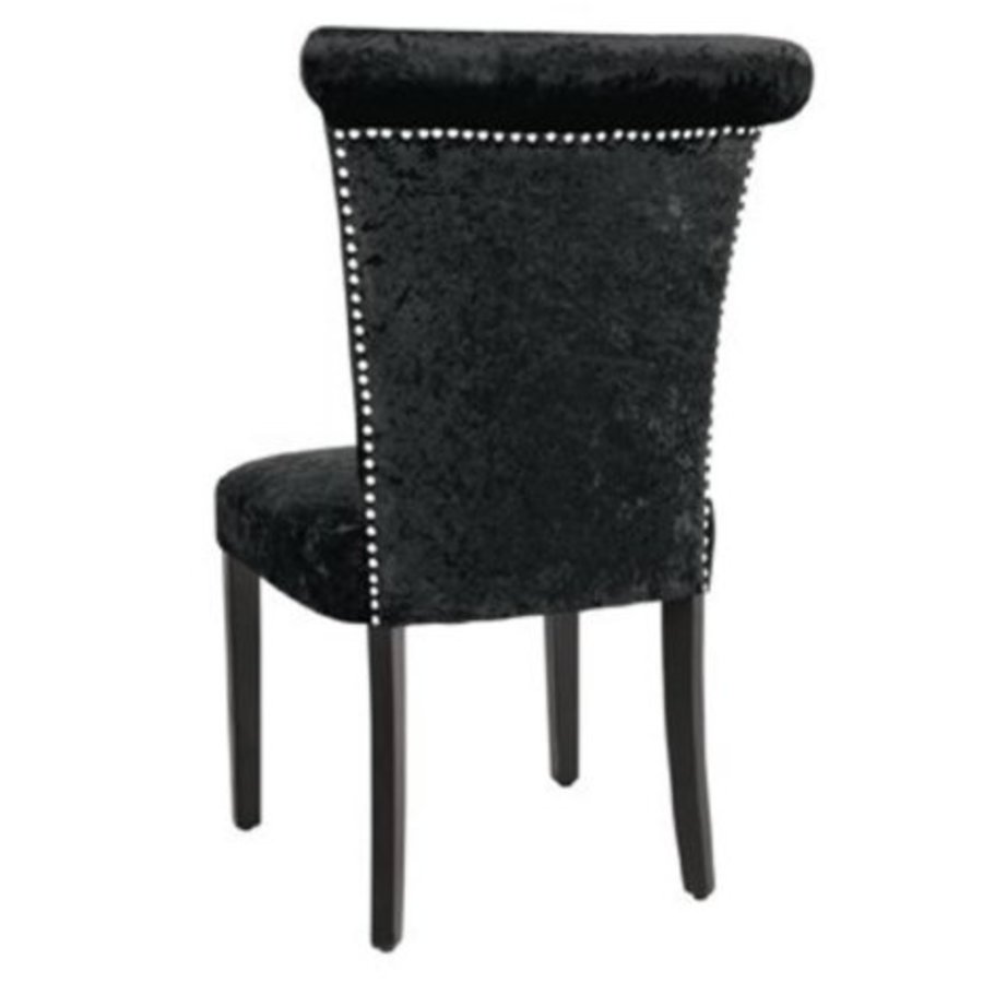 Chaises en velours noires (lot de 2)