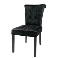 Chaises en velours noires (lot de 2)