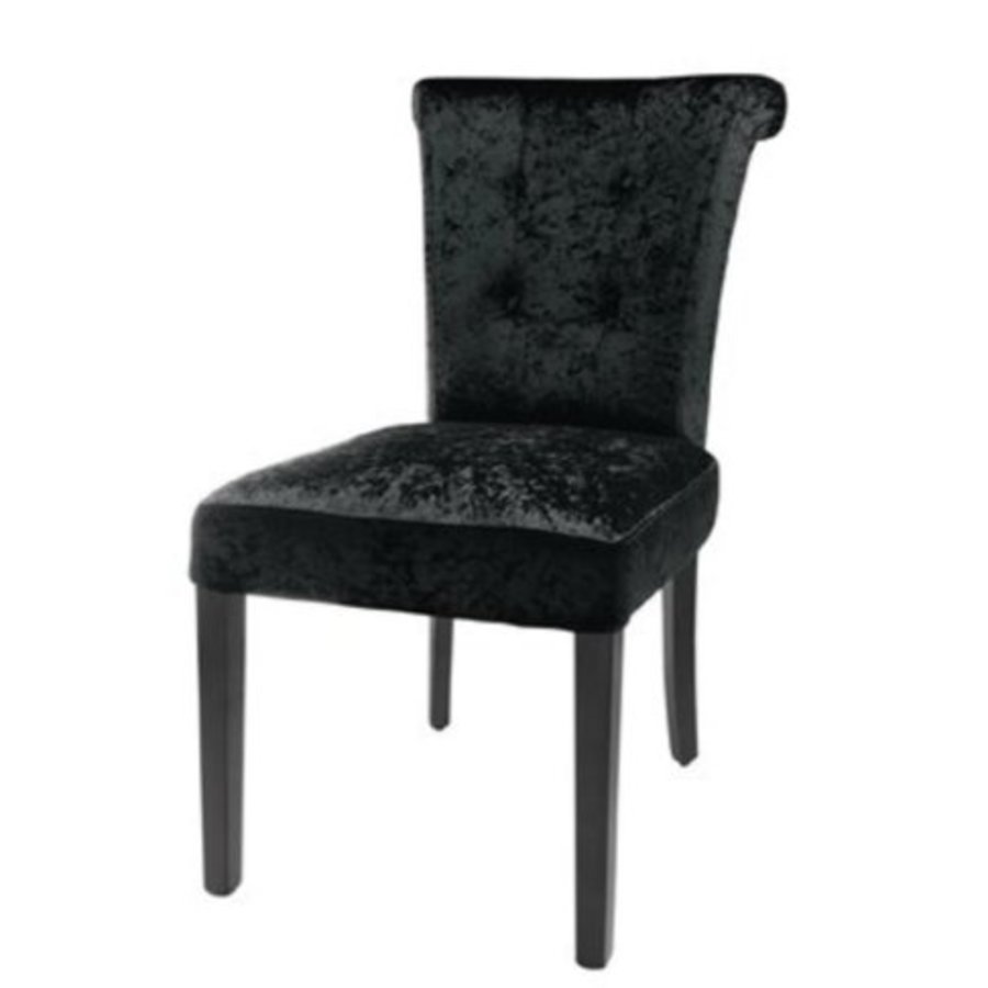 Chaises en velours noires (lot de 2)