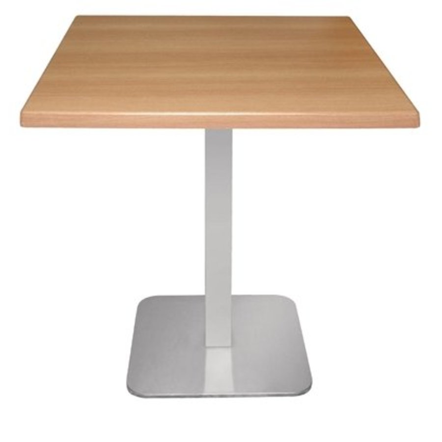 Pied de table carré en acier inoxydable