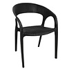 Bolero Fauteuil enveloppant en rotin PP noir x 4