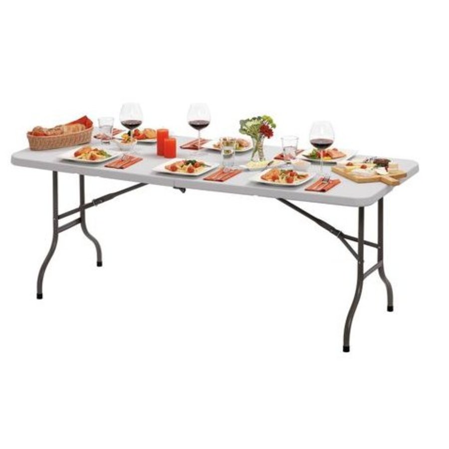 Table multi-usages acier, thermolaqué caoutchouc  1830-W 183x76x74cm