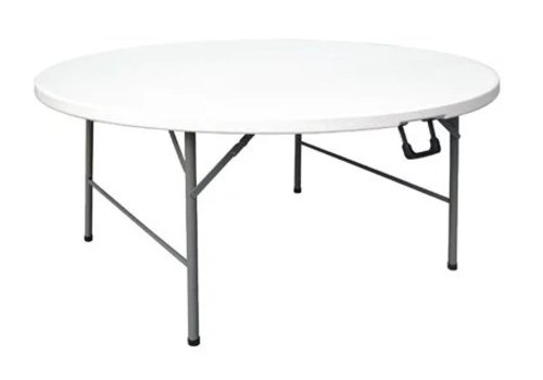  Bolero Table ronde pliable au centre blanche 1530mm 