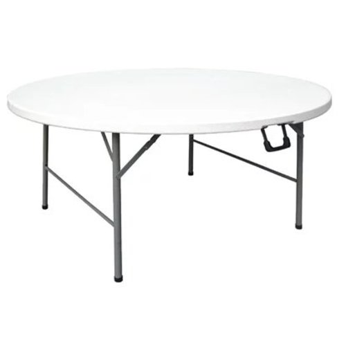  Bolero Table ronde pliable au centre blanche 1530mm 