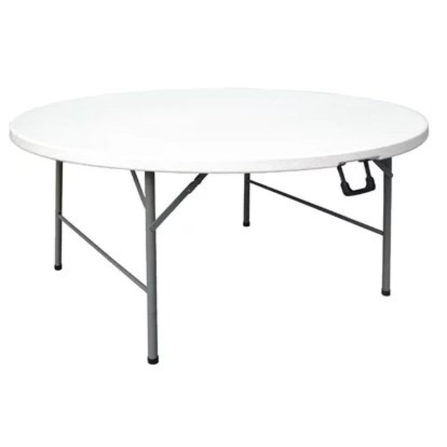Table ronde pliable au centre blanche 1530mm