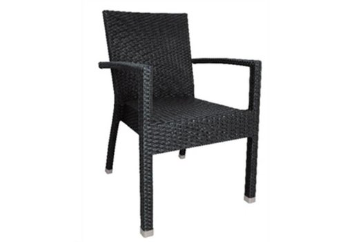  Bolero Fauteuils en rotin PE anthracite 