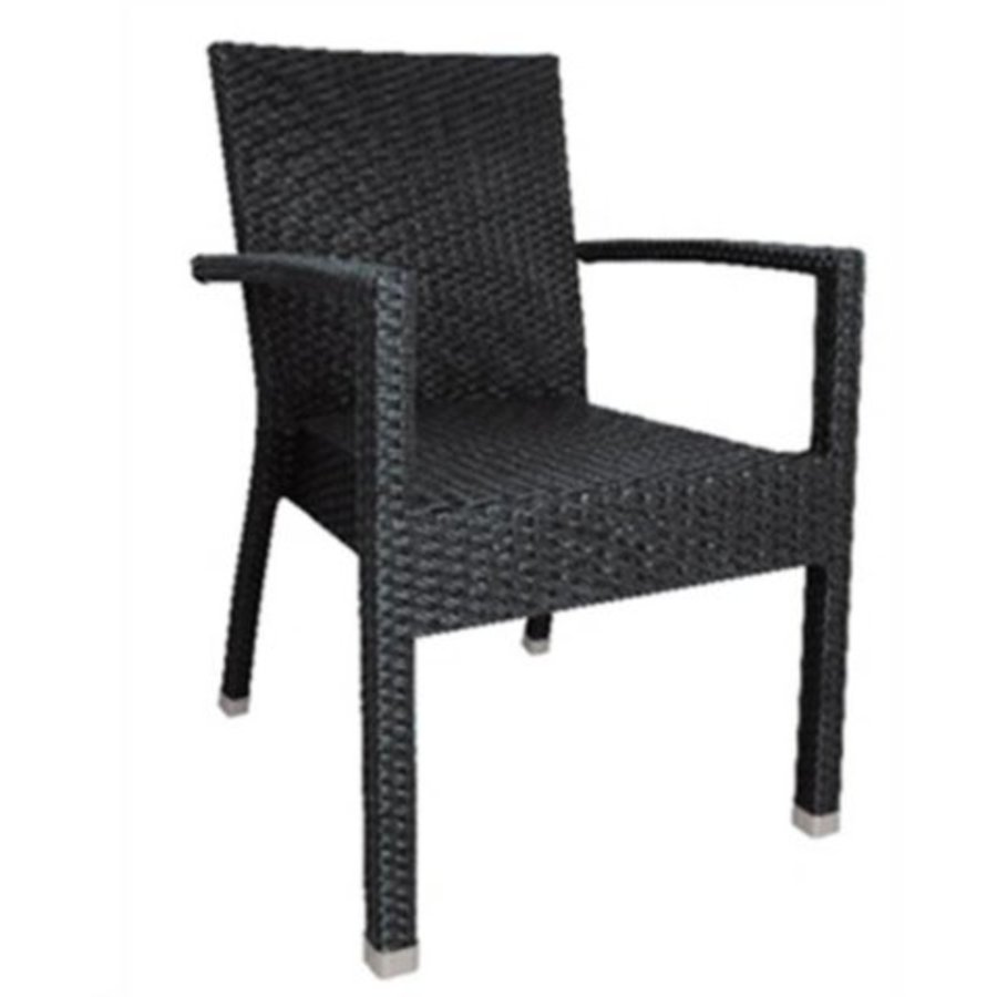 Fauteuils en rotin PE anthracite