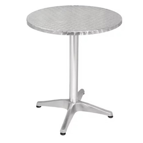  Bolero Table bistro ronde inox et pied alu 72(H)x60(Ø)cm 