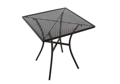  Bolero Table bistro carrée en acier ajouré noire 71x70x70cm 