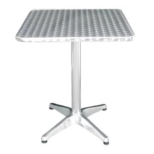  Bolero Table bistro carrée acier et alu 72x60x60cm 