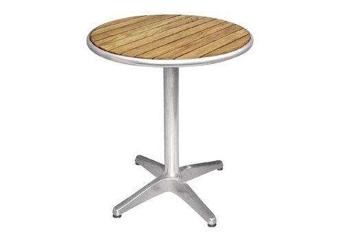  Bolero Table ronde en frêne pré-huilé et alu 72(H)x60(Ø)cm 