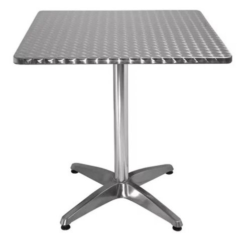  Bolero Table bistro carrée acier inoxydable 700mm 