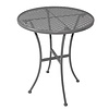 Bolero Table bistro ronde en acier ajouré grise 600mm