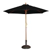 Bolero Parasol rond l Noir l 2,5m l Bois et tissu