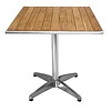 Bolero Table carrée en Aluminium et frêne 72(H)x70(L)x70(P)cm