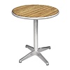 Bolero Table ronde en Aluminium et frêne pré-huilé 72(H)x80(Ø)cm