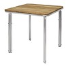 Bolero Table carrée en frêne et aluminium 700mm