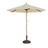 Bolero Parasol rond l Écru | 2,5m l Bois et tissu