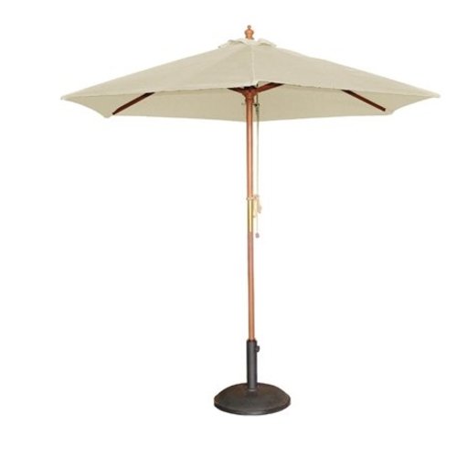  Bolero Parasol rond l Écru | 2,5m l Bois et tissu 