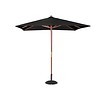 Bolero Parasol carré l Noir l 2,5m l Bois et polyester