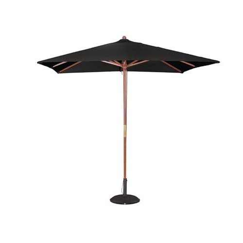  Bolero Parasol carré l Noir l 2,5m l Bois et polyester 