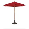 Bolero Parasol rond  l Rouge l 3m l Bois et polyester