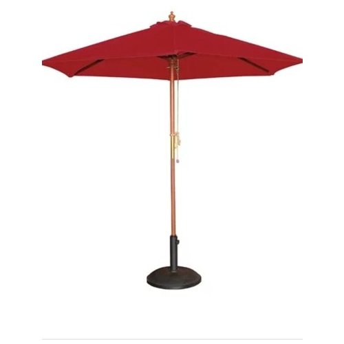  Bolero Parasol rond  l Rouge l 3m l Bois et polyester 