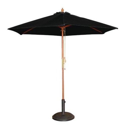  Bolero Parasol rond | Noir | 3m l Bois et tissu 