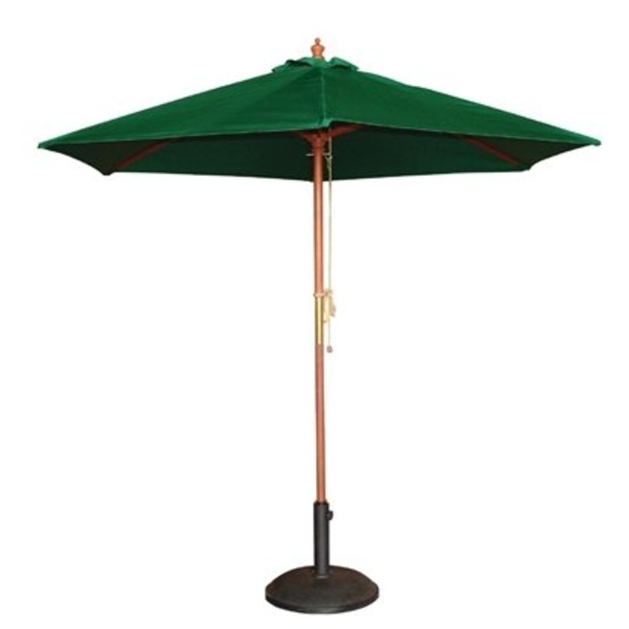 Parasol rond l Vert l 3m l Bois et tissu