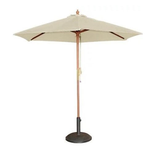  Bolero Parasol rond l Écru l 3m l Bois et tissu 