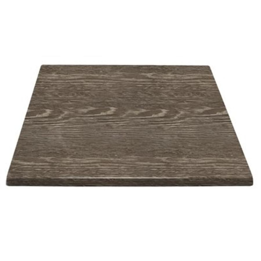 Plateau de table carré | Bois vieilli |70x70 cm| Pre-percé