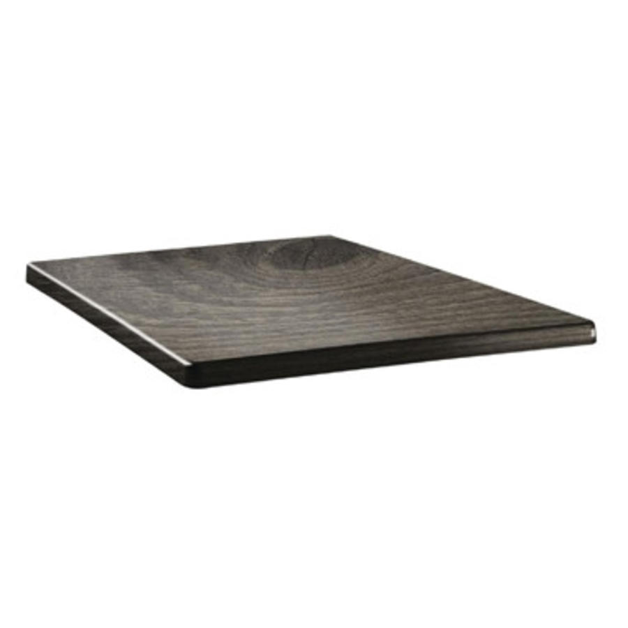 Plateau de table carré noir en bois résistant / 3 formats