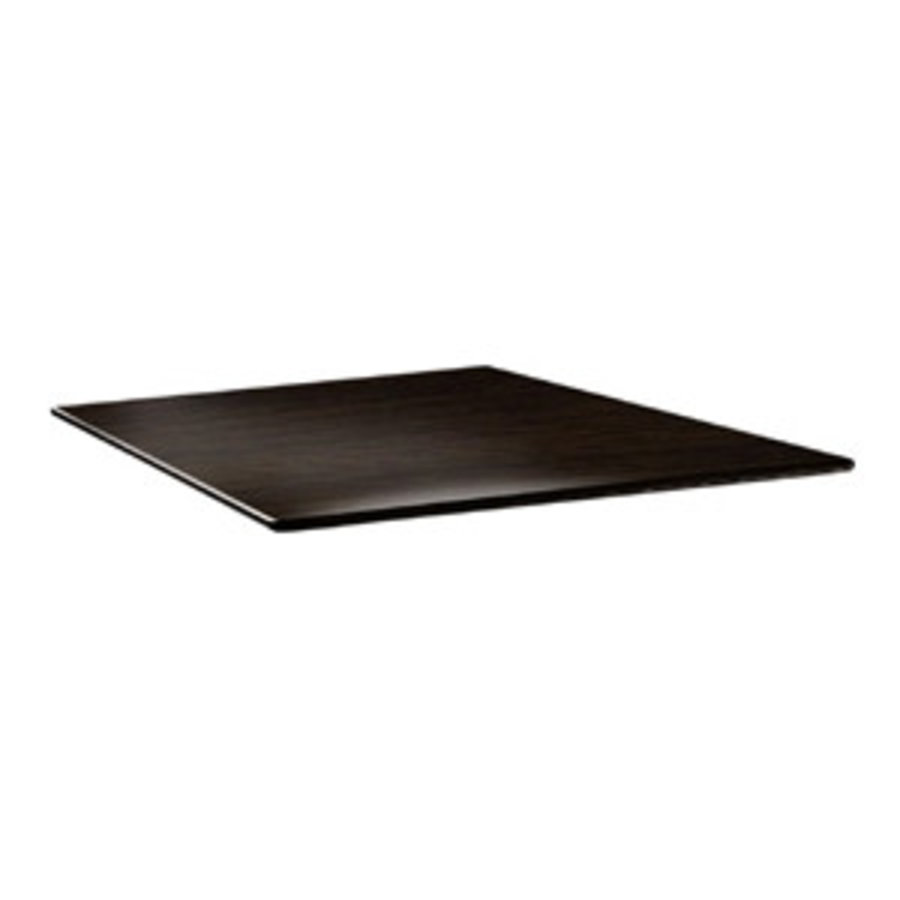 Plateau de table carré Smartline wengé 80x80cm