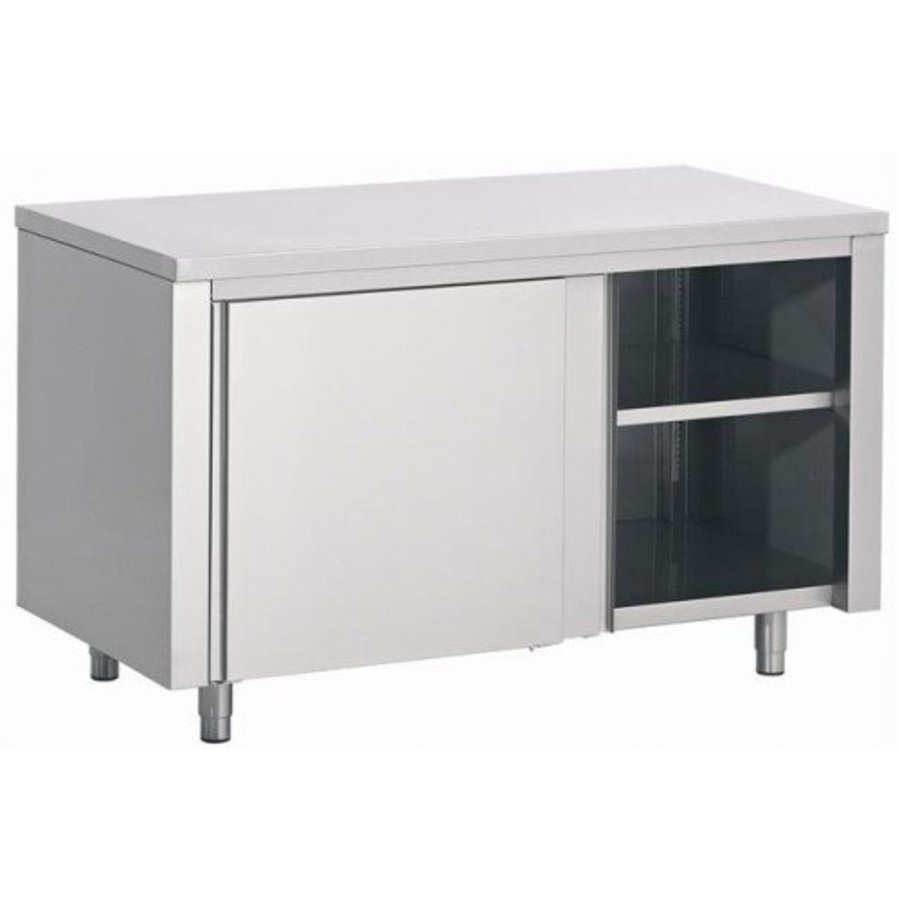 Meuble en Inox portes coulissantes |120 (L) x 70 (P) x 85 (H) cm