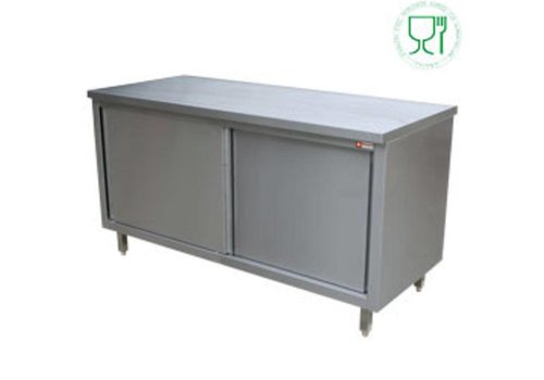  ProChef Table sur armoire neutre |120 x 60 x 88/90 cm 