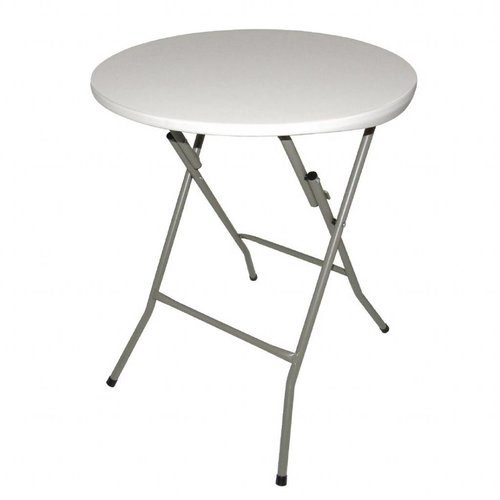  Bolero Table Ronde Pliante avec plateau polypropylène et structure acier 60 cm 