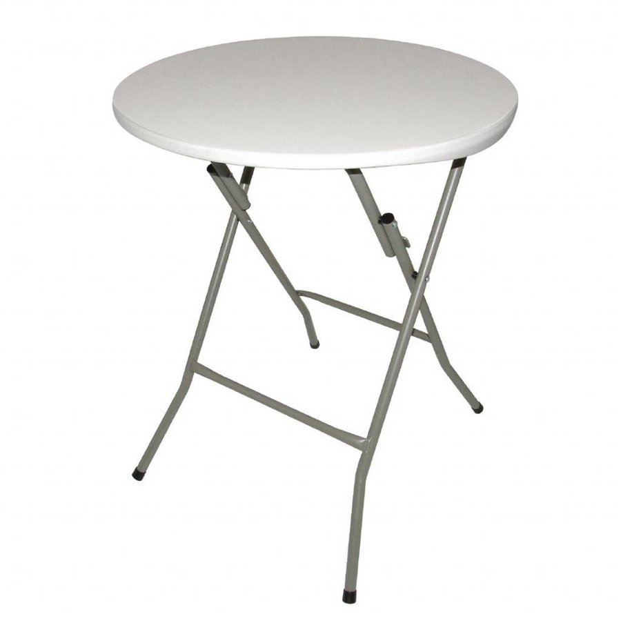 Table Ronde Pliante avec plateau polypropylène et structure acier 60 cm