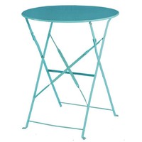 Table de Terrasse en  acier poudré 4 coloris 71(H)x59,5(Ø)cm